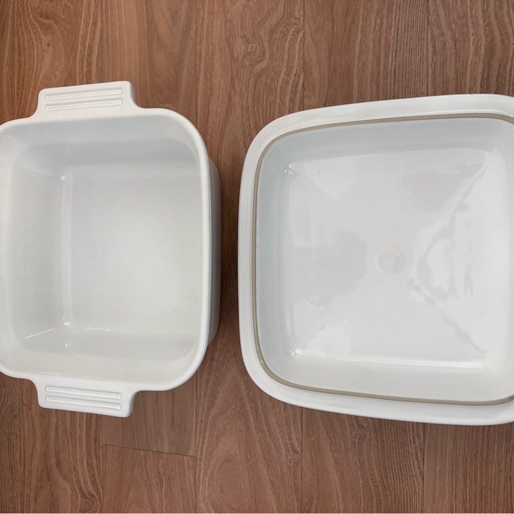 Le Creuset White Stoneware Shallow Square Covered Baker - Brand New - Picture 5 of 6